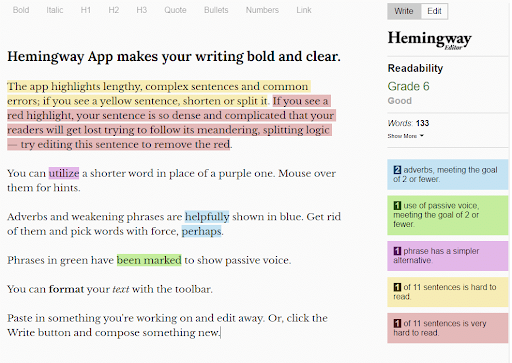 Hemingway Editor vs Grammarly