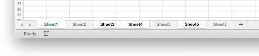groupes de feuilles dans Excel pour Mac