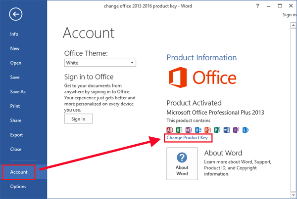 How to Change Your Office 2016 Product Key