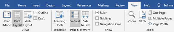 How to customize settings in word