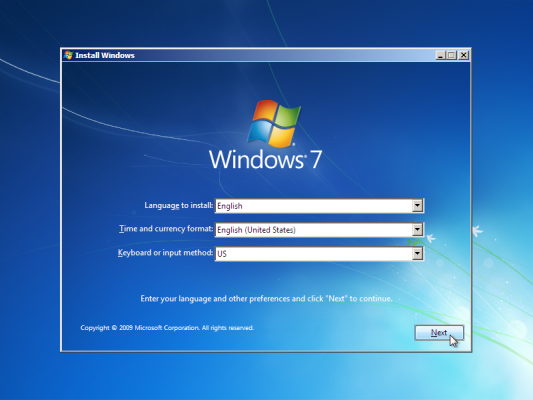 How to installing windows 7 using boot-bale USB