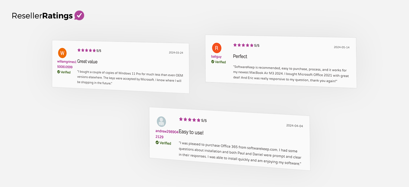 SoftwareKeep Customer Reviews and Ratings Reseller ratings Reviews