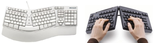 Ergonomic keyboards