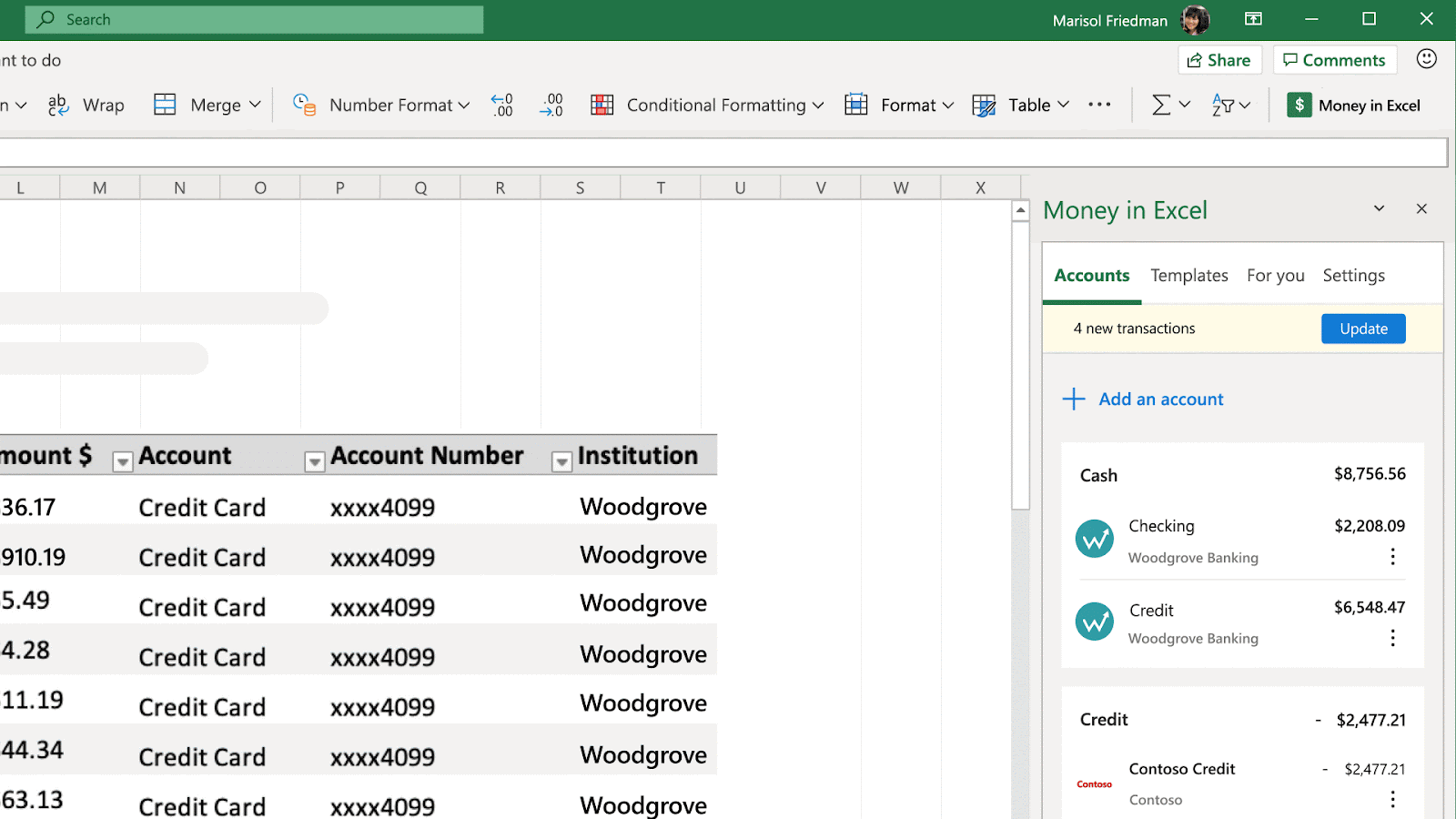 Excel new features