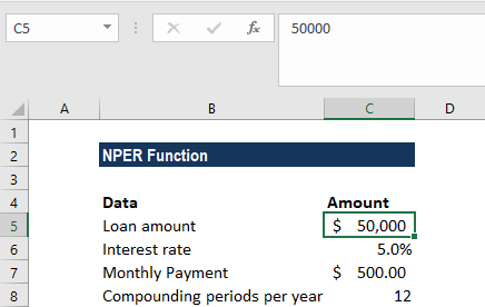 NPER calculation