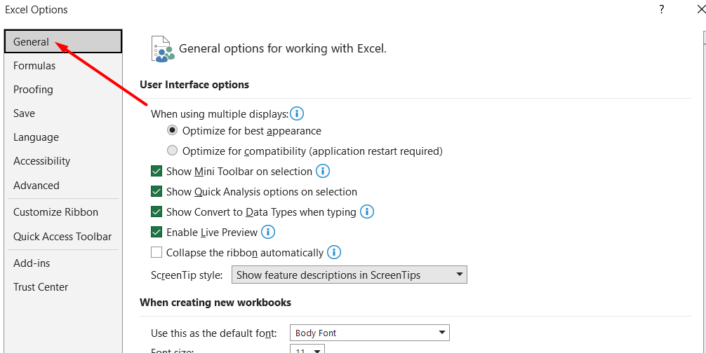 Options > Ignorar otras aplicaciones que utilizamos DDE en Excel