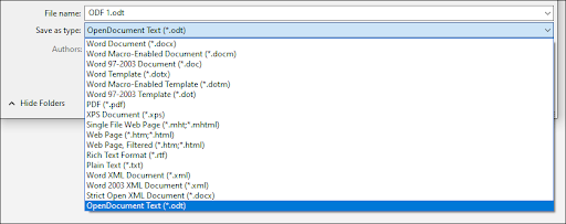 open document format