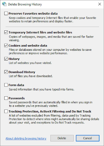 preserve favorite website data