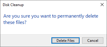 delete temporary files