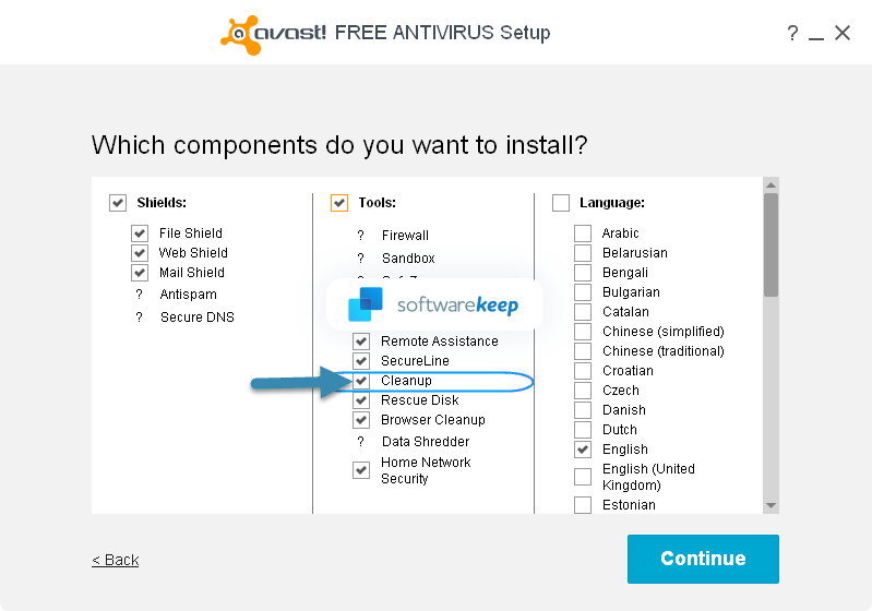 disable avast cleanup