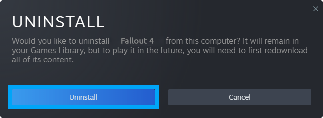 uninstall fallout 4