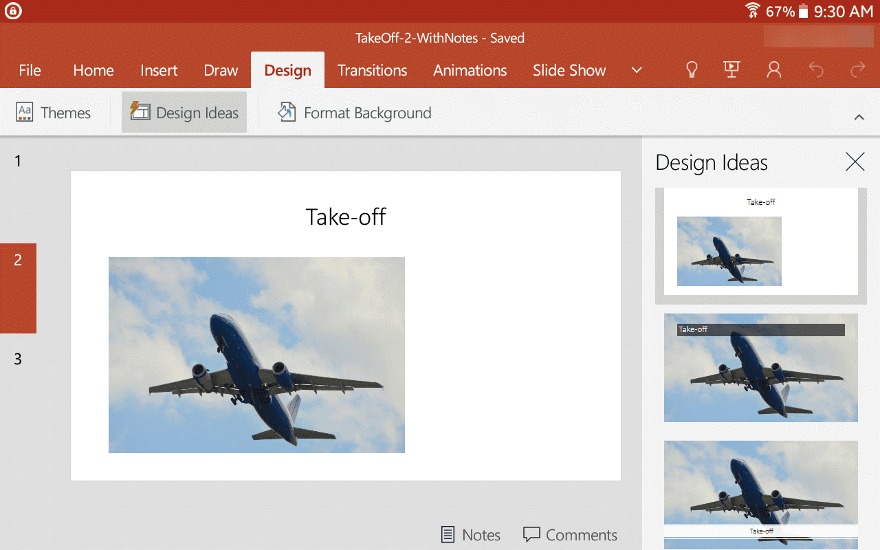 PowerPoint design ideas tool