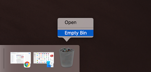 empty bin on mac