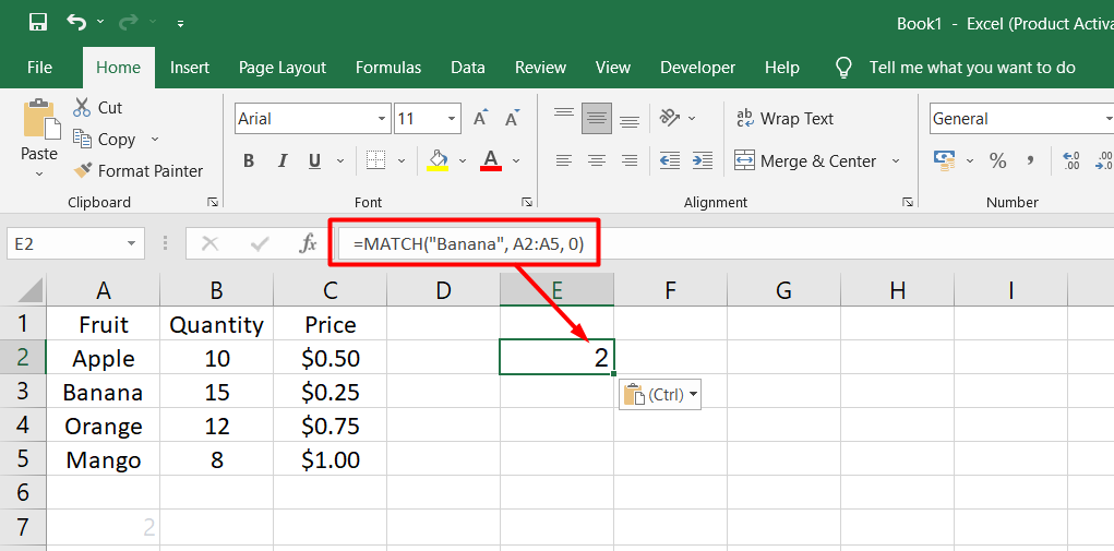 Bases d'Excel INDEX et MATCH