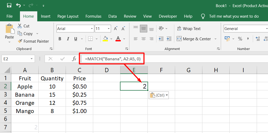 Excel INDEX and MATCH Basics