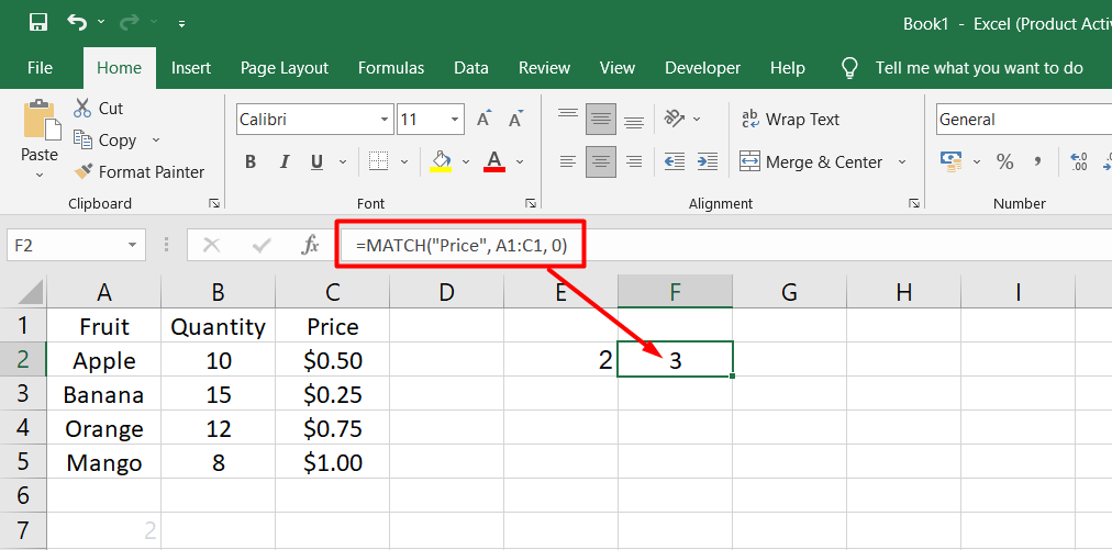 Excel INDEX and MATCH Basics