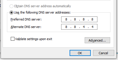 Adresse du serveur DNS