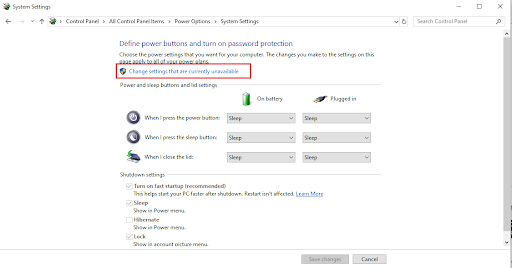 Set up power options