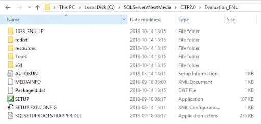 SQL Server 2019 set up exe