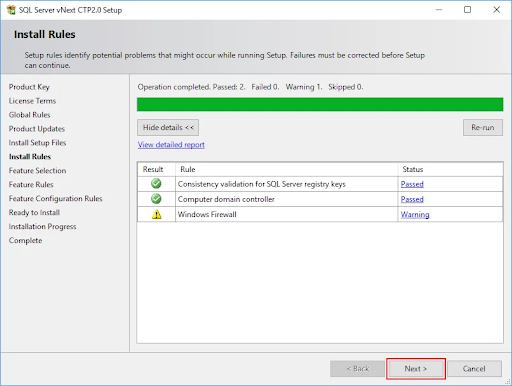 SQL Server Installation Rules