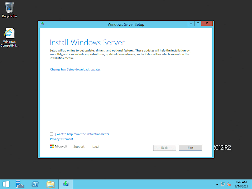 upgrade windows server 2022