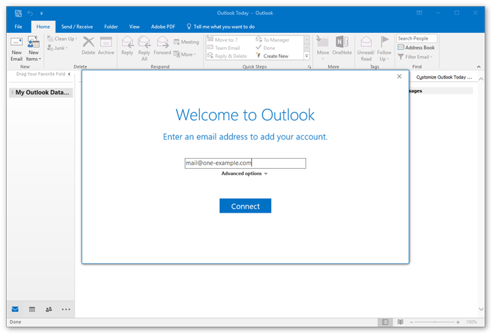 Настройка на Outlook 2013