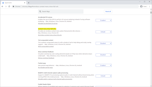 chrome://flags/#omnibox-context-menu-show-full-urls