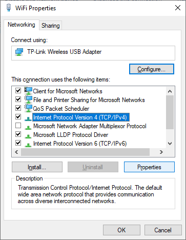 Wifi properties