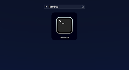launchpad > terminal