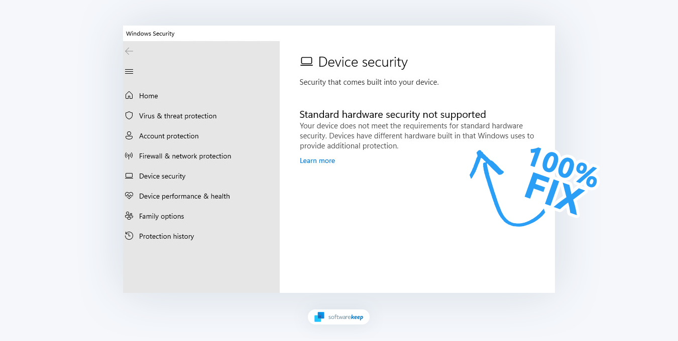 Standard Hardware Security Not Supported