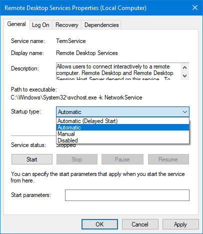 automatic remote desktop services