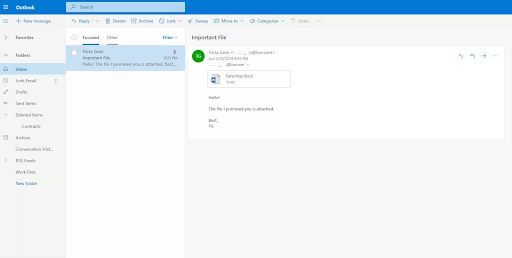 Outlook Web app mail