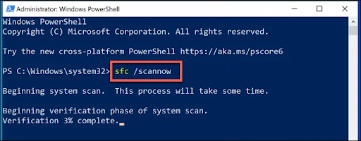 scan your system with sfc scan