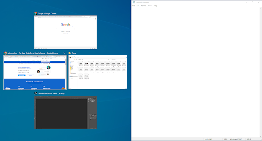 разделен екран в Windows 10