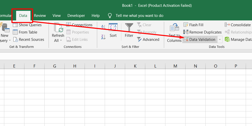 comment utiliser la validation des données Excel