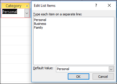 Capacités d’édition de valeurs dans Excel