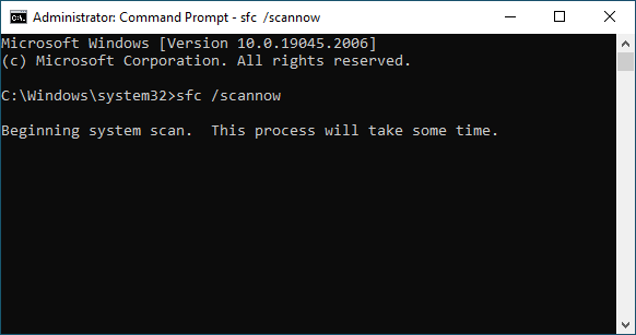 use the system file checker command