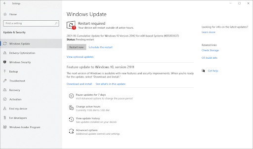 limited windows updates