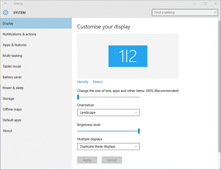 Windows 10 multiple displays