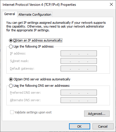 obtain IP adrss automatically