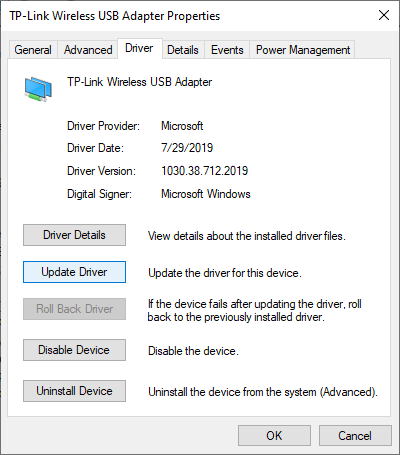 update network drivers