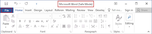 MS Word in safe mode