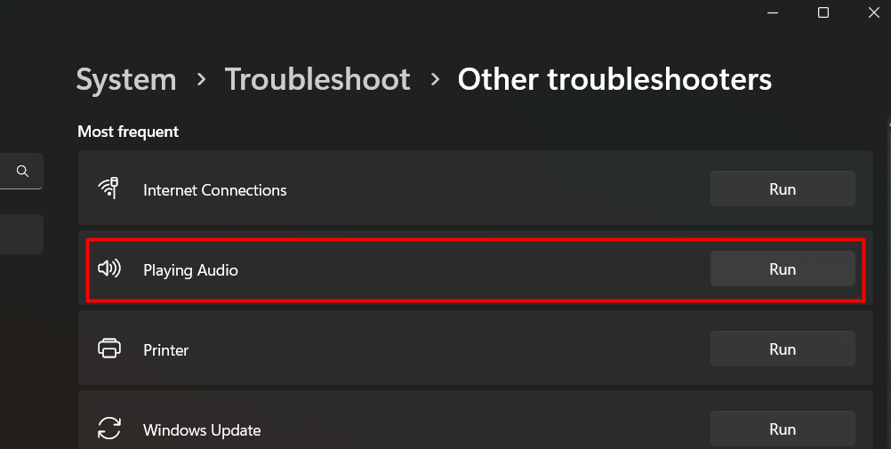 Click on the Run the troubleshooter button and wait for the tool to detect and fix any problems it finds.