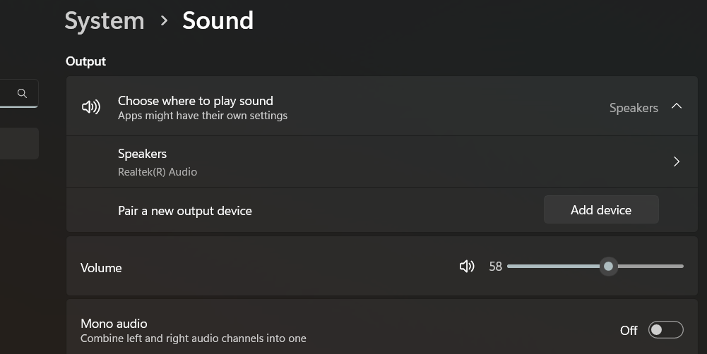 A new window will appear. Choose the audio device you want to use from the list of devices.