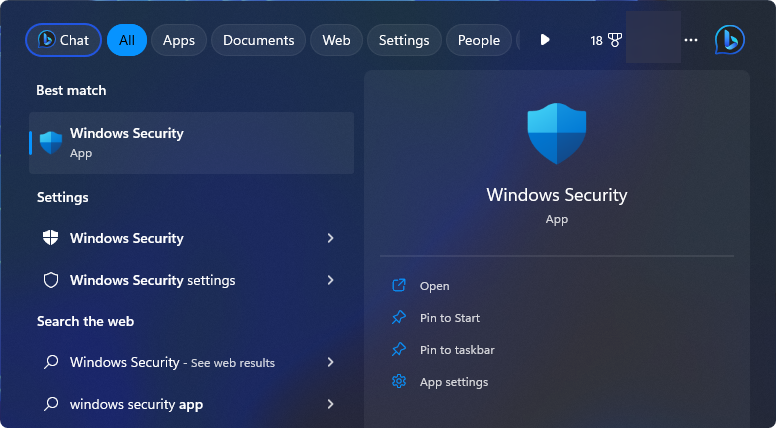 open windows security