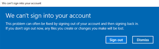 We can't sign into your account