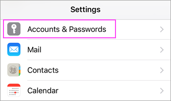 Setting up Email using iOS Mail app Device Settings > Λογαριασμοί και κωδικοί πρόσβασης