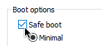 Safe boot option