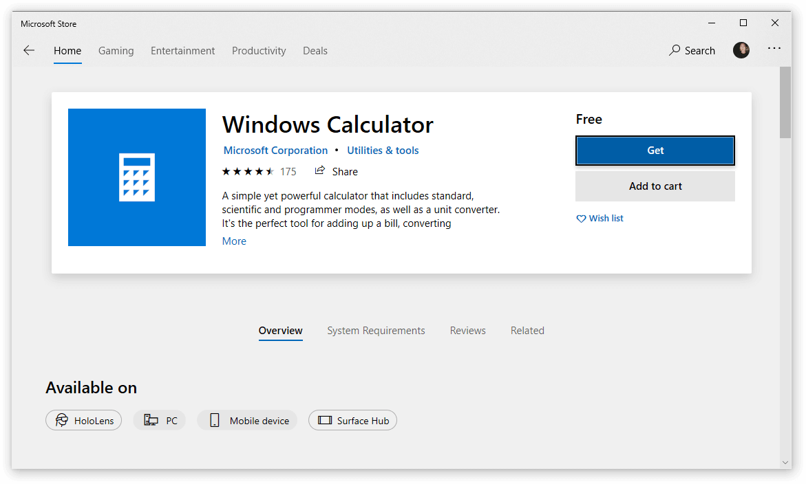 How to reinstall the calculator app on windows