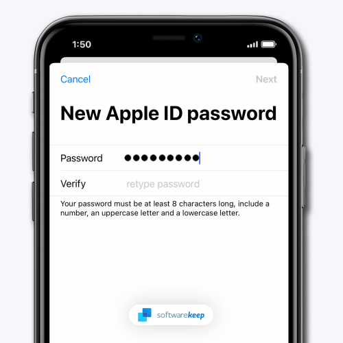 Chane Apple ID/парола